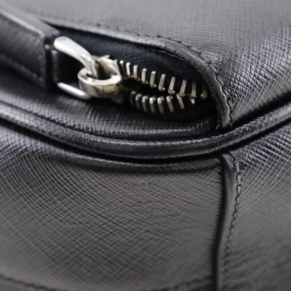 PRADA Messenger bag Shoulder Bag NERO black Safiano mens - Picture 7 of 11